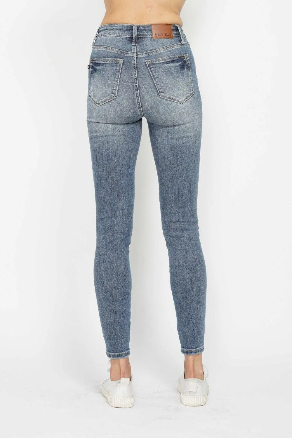 Judy Blue US Skinny Jeans Tummy Control Contrast Wash Blue Jeans