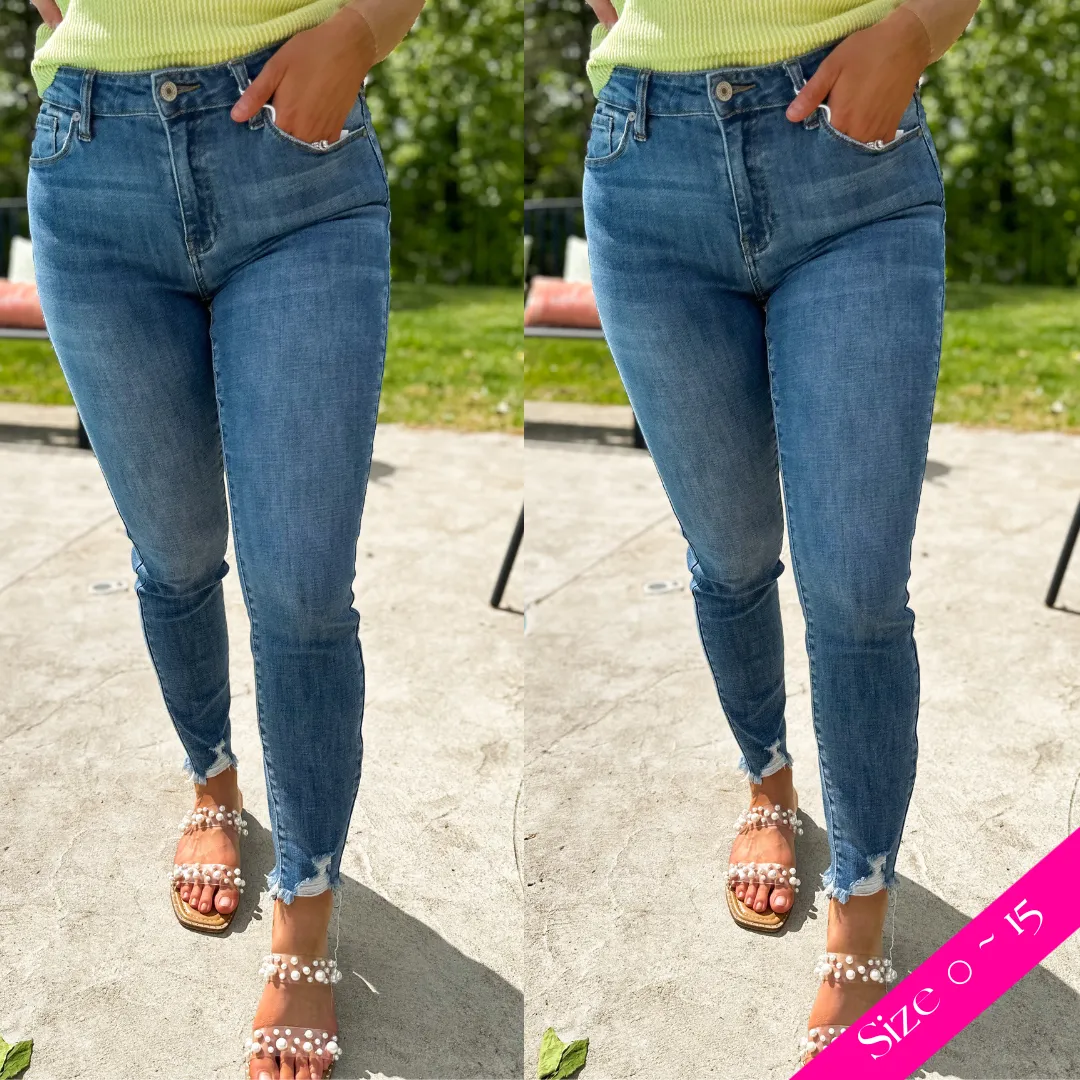 Kancan Jovana High Rise Ankle Skinny Denim Jeans *FINAL SALE*