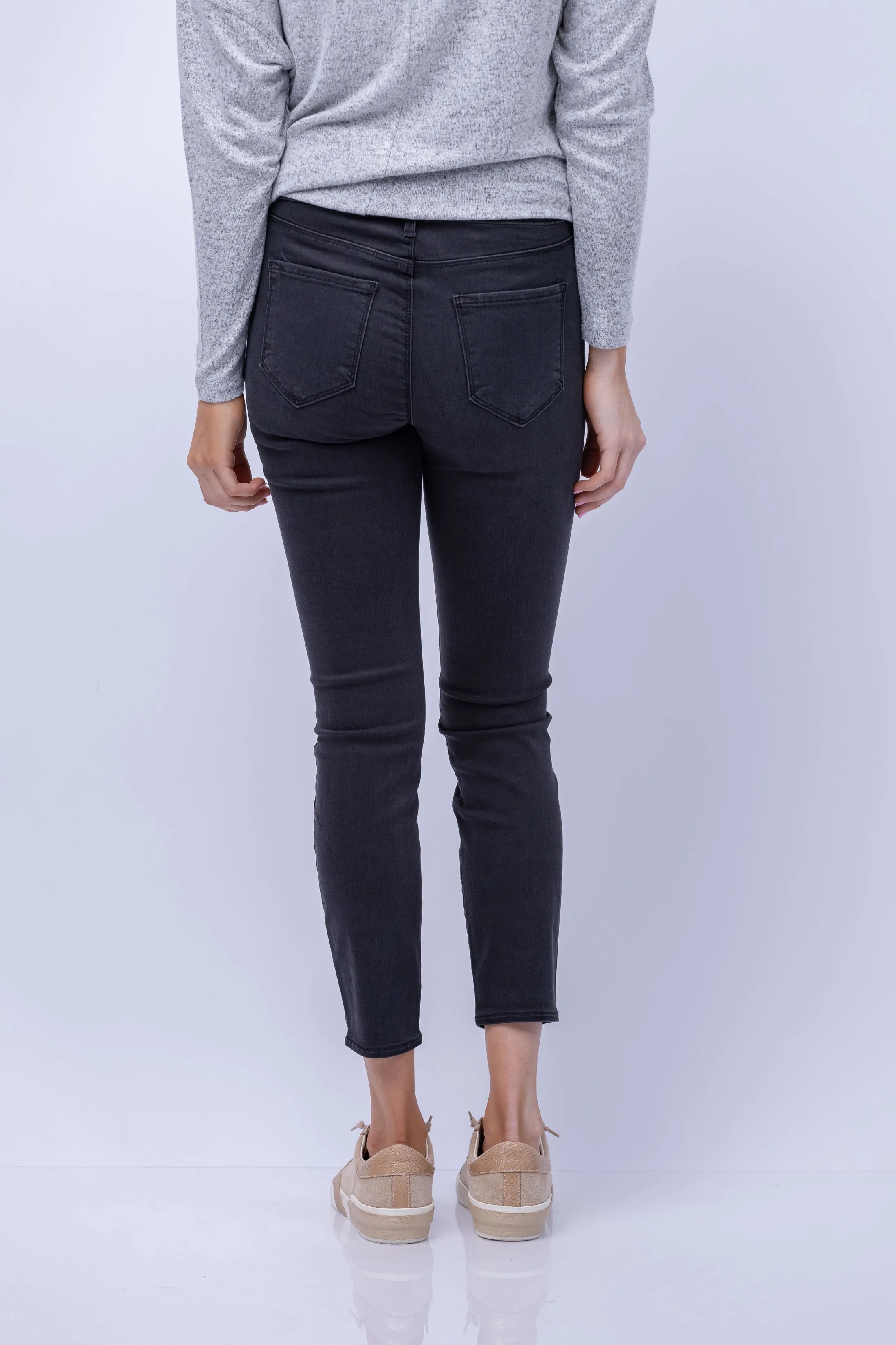 L'AGENCE Margot Skinny Jean in Dark Graphite