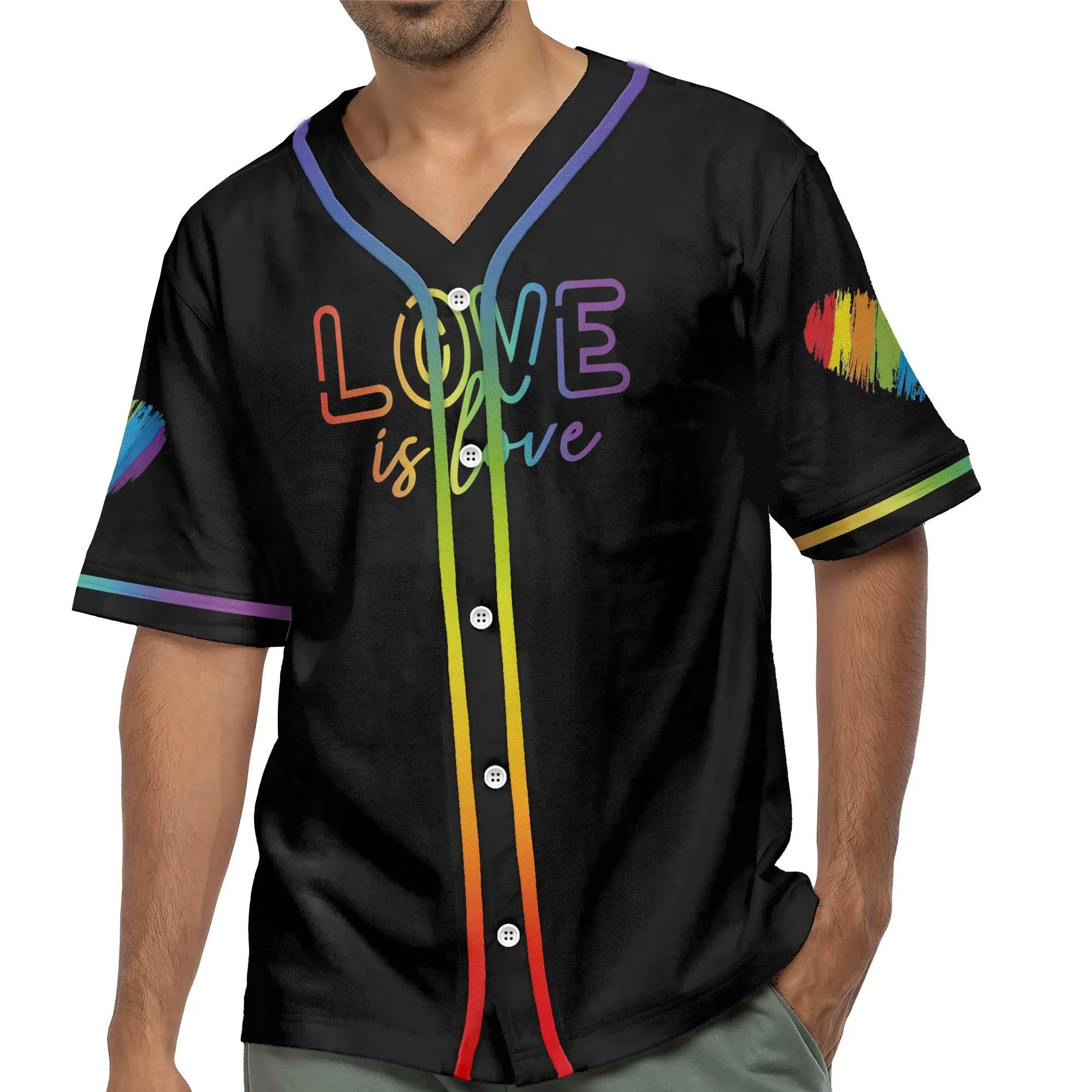 Lgbt Love Is Love Neon I'm a Mixtape 3D Baseball Jersey Shirt