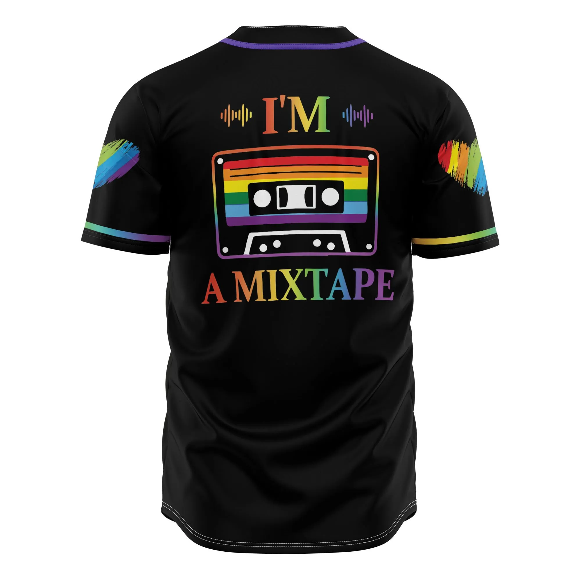 Lgbt Love Is Love Neon I'm a Mixtape 3D Baseball Jersey Shirt