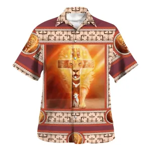 Lion Of Judah Lamb Of God Dove Hawaiian Shirts - Christian Hawaiian Shirt - Hawaiian Shirts For Men