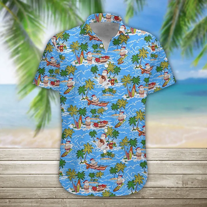 Lovelypod - 3D Santa Hawaii Shirt for men and women, summer aloha shirt, Summer gift for him