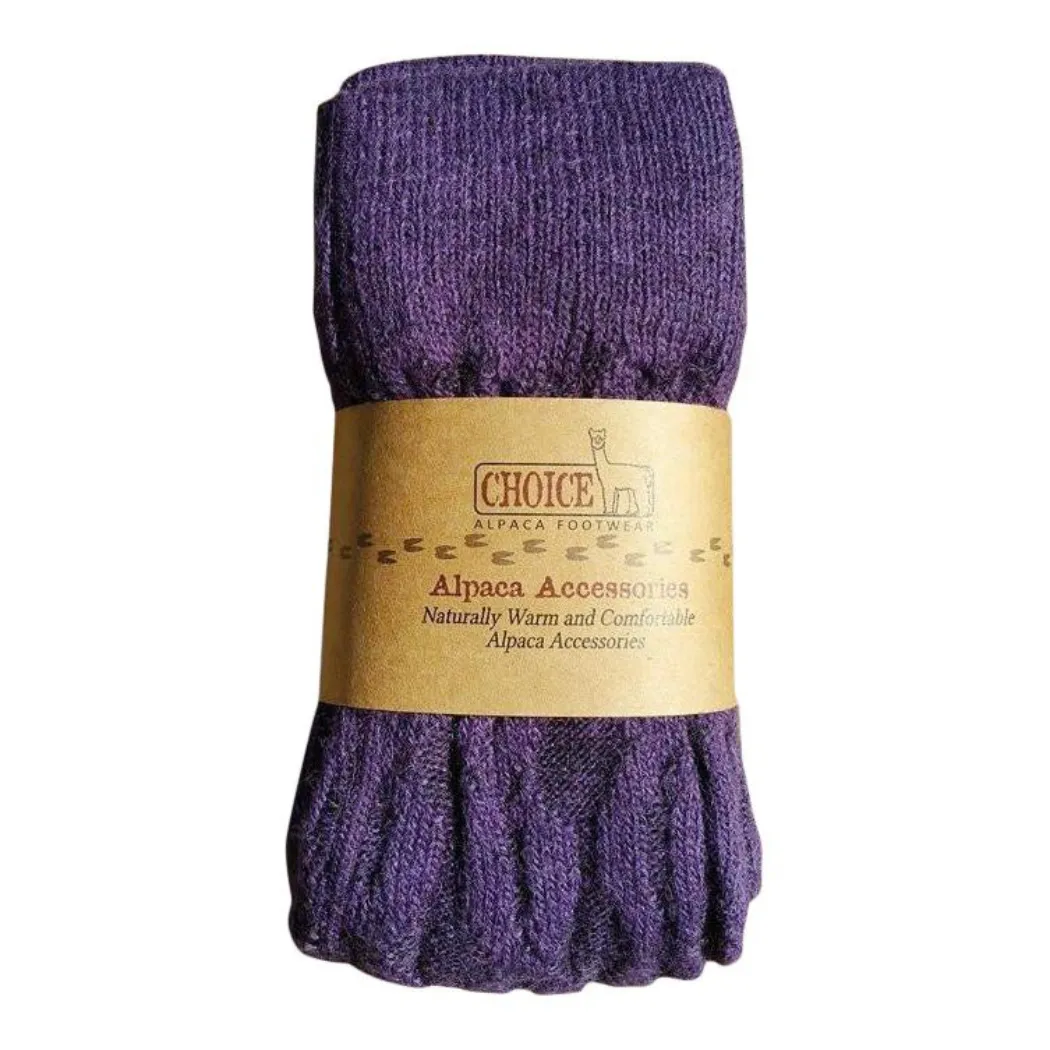 Luxuriously Cozy: Up Your Style & Warmth with Alpaca Cable Leg Warmers (One Size Fits Most)