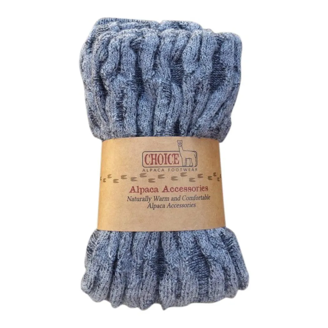 Luxuriously Cozy: Up Your Style & Warmth with Alpaca Cable Leg Warmers (One Size Fits Most)