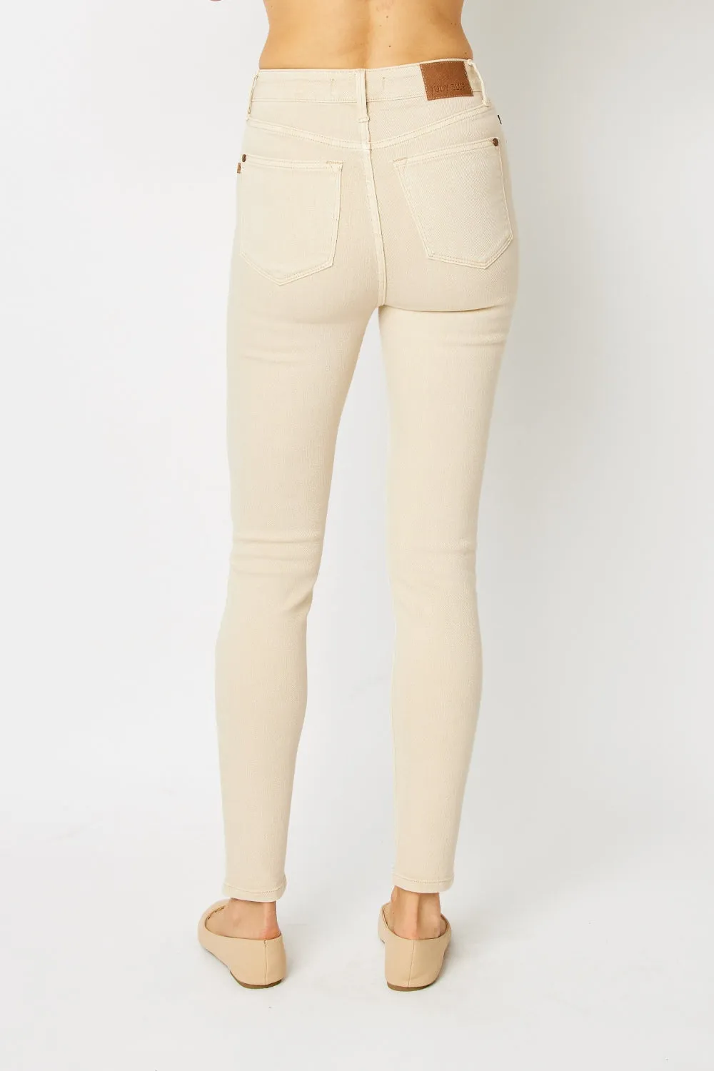 Maeve - Tummy Control Skinny Jeans - Bone -Judy Blue - Exclusively Online