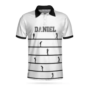 Meet Me At The 19Th Hole Custom Polo Shirt, Personalized Black And White Golf Shirt For Men Coolspod