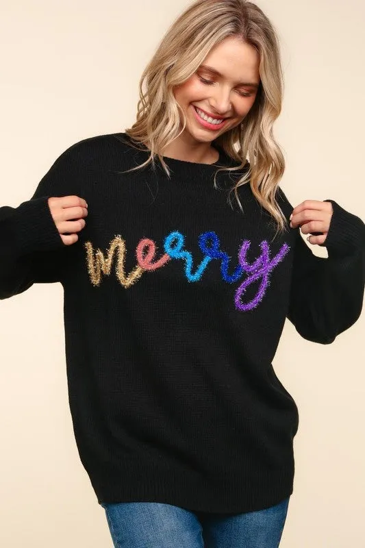 Merry Metallic Sweater Tops - 2 Colors!