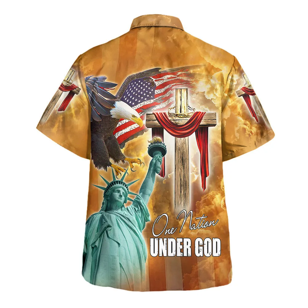 One Nation Under God Hawaiian Shirt - Christian Hawaiian Shirt - Religious Hawaiian Shirts