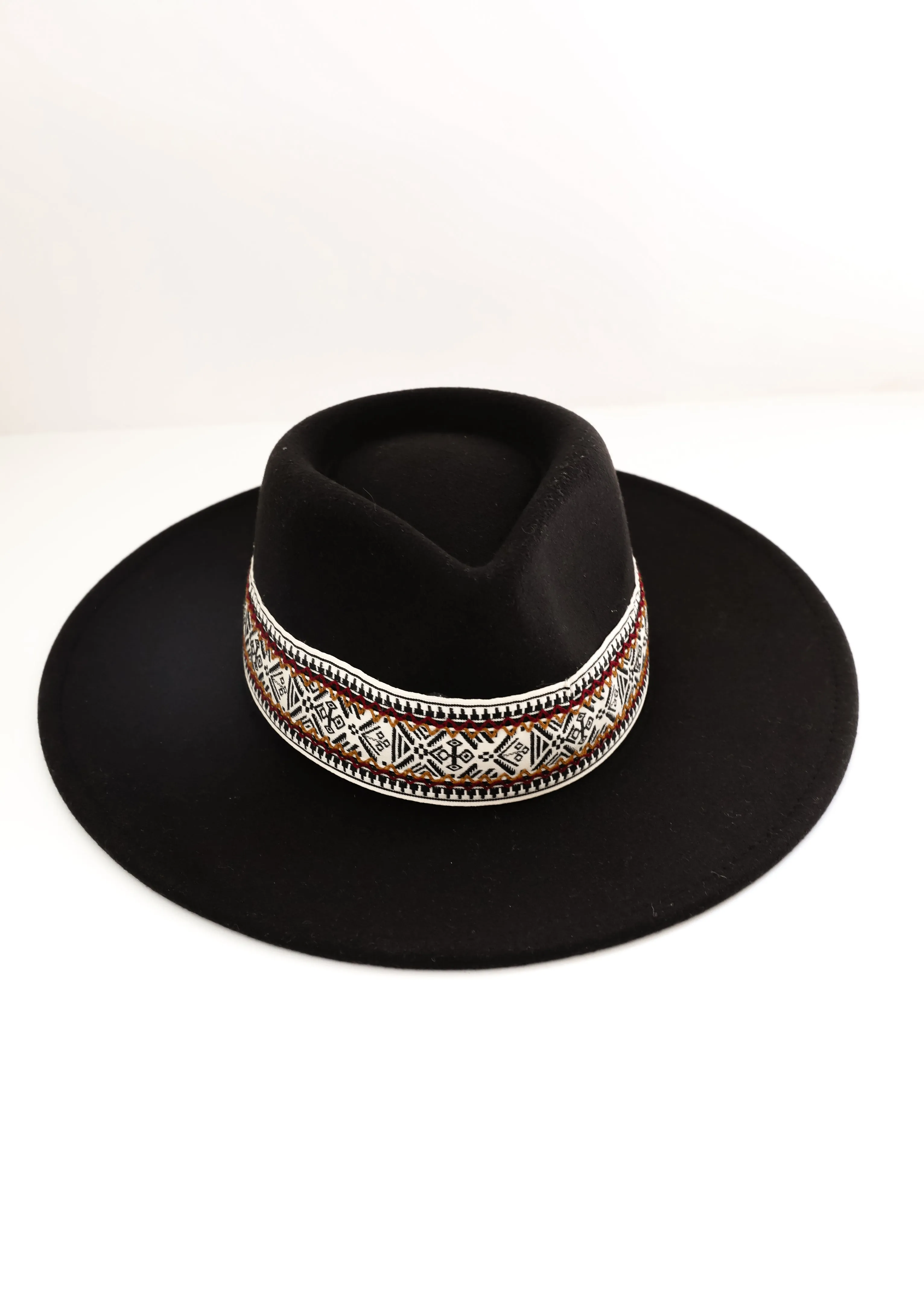 Out West Vibe Black Wide Brim Fedora Hat