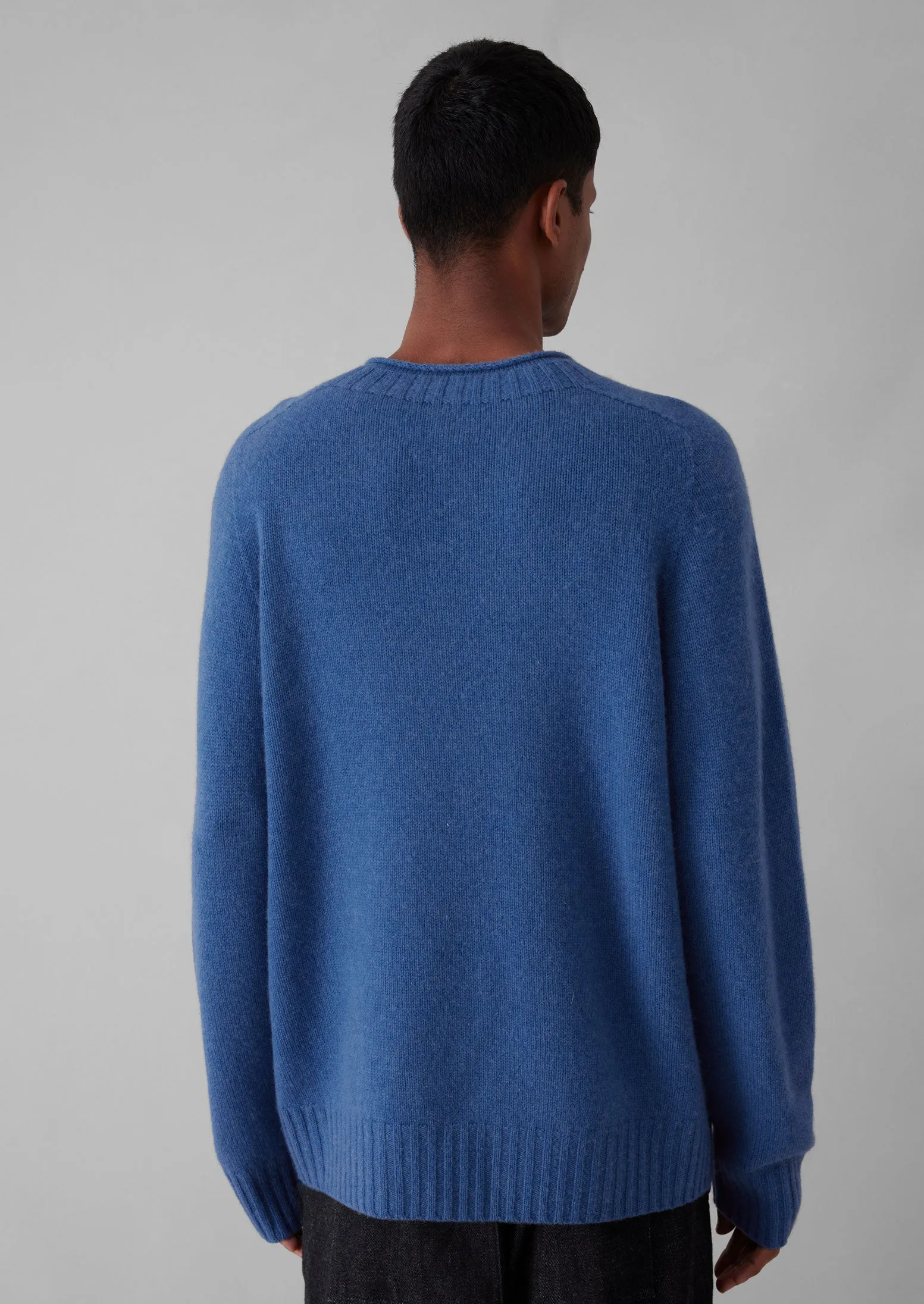 Seamless Wool Cashmere Sweater | Slate Blue