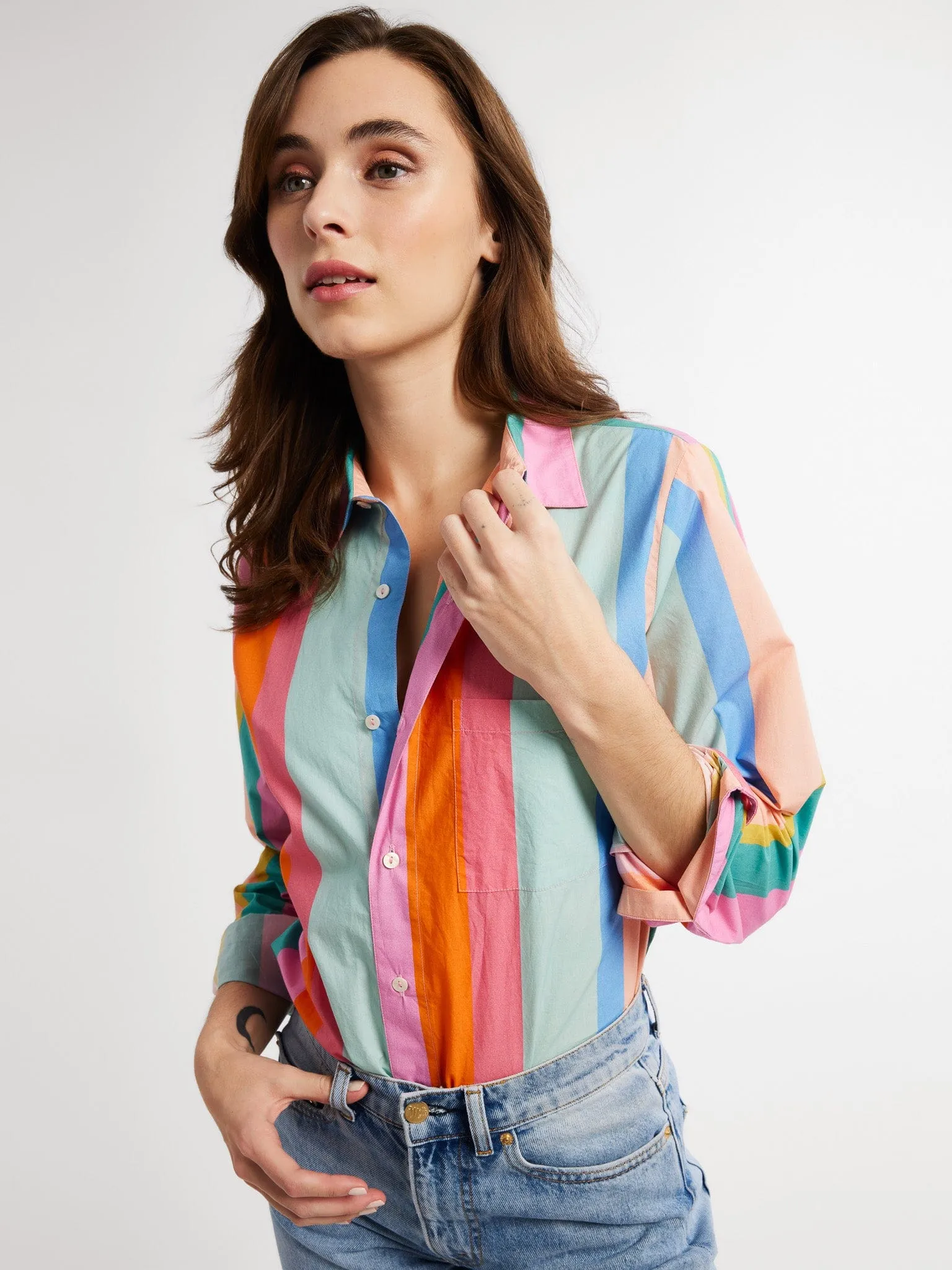 Sofia Top in Confetti Stripe