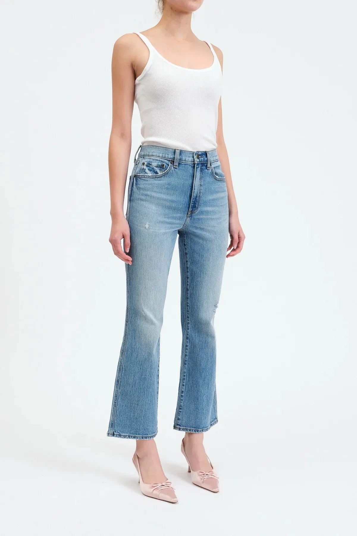 SOHO HIGH RISE ANKLE FLARE JEANS