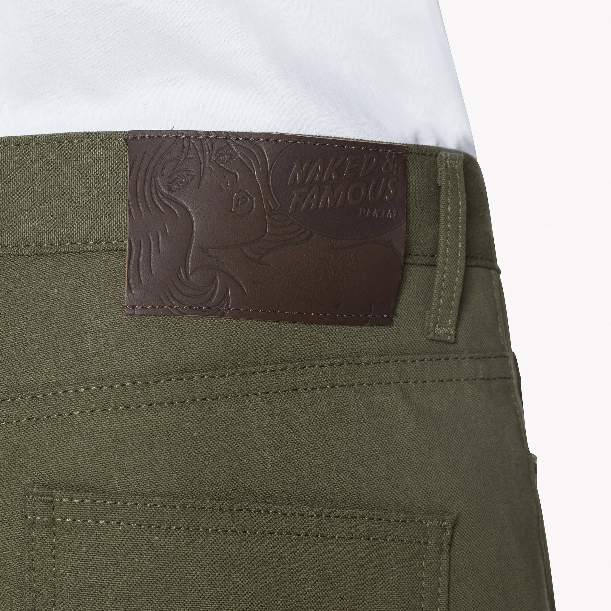 Super Guy - Army Green Duck Selvedge