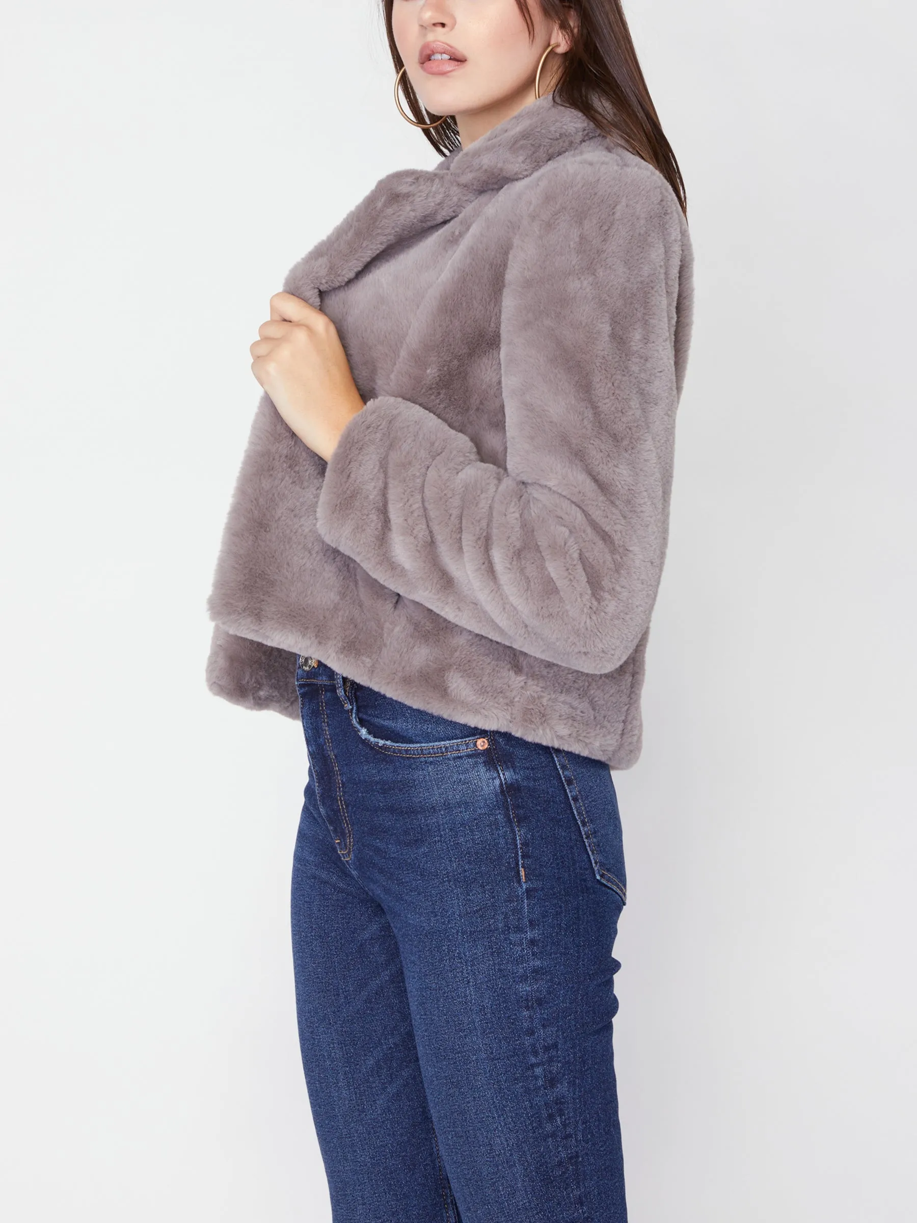 To The Moon Faux Fur Coat