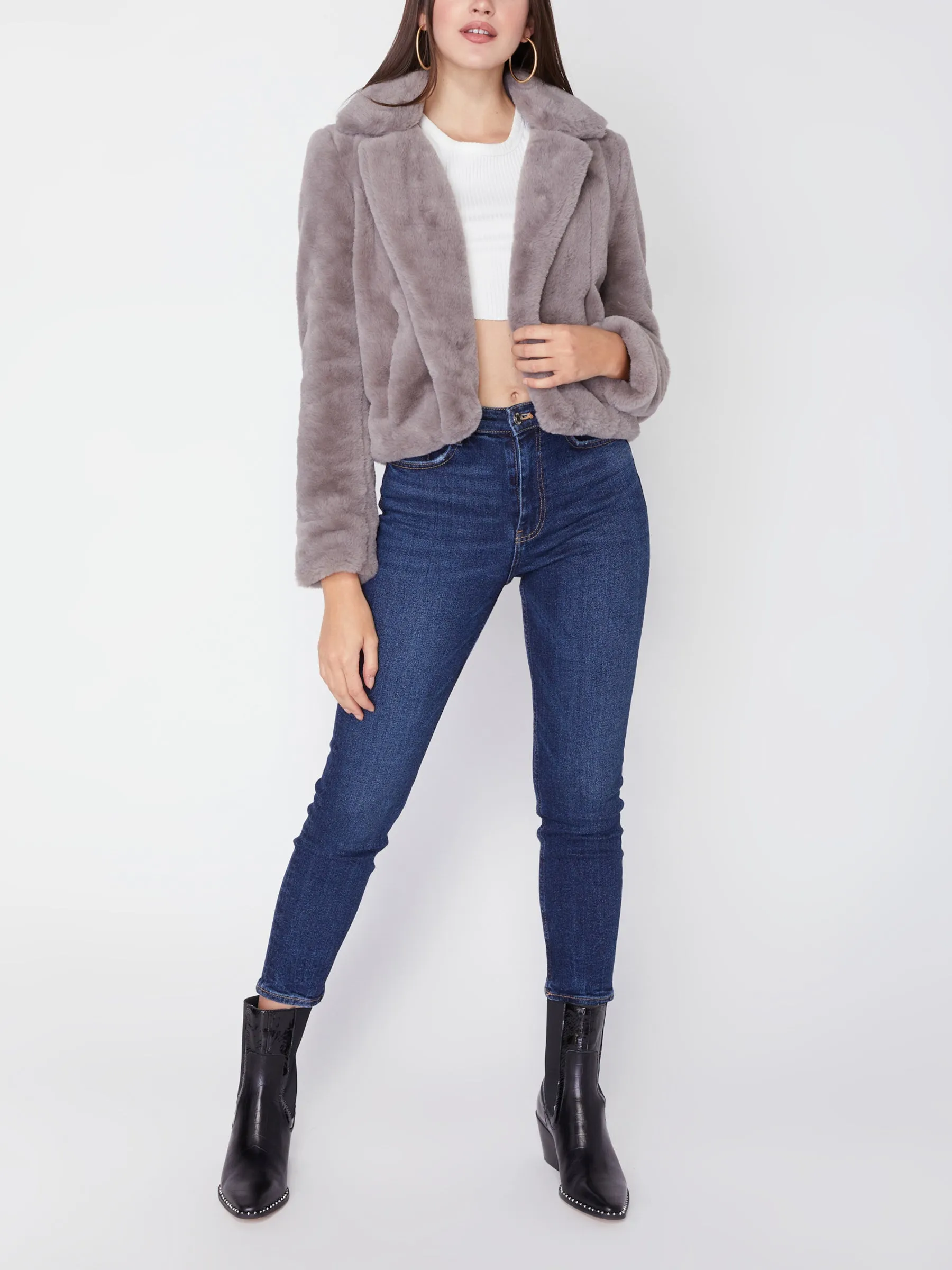 To The Moon Faux Fur Coat