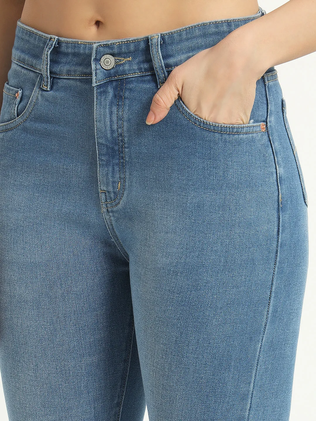 WOMEN BLUE SKINNY FIT STRETCHABLE JEANS