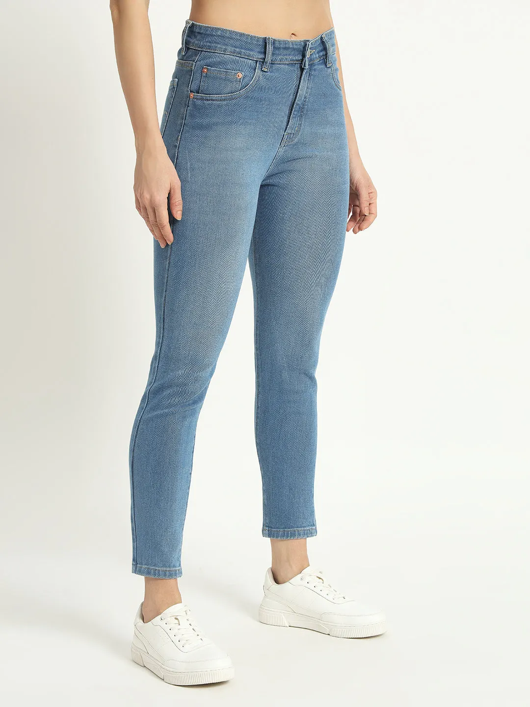 WOMEN BLUE SKINNY FIT STRETCHABLE JEANS