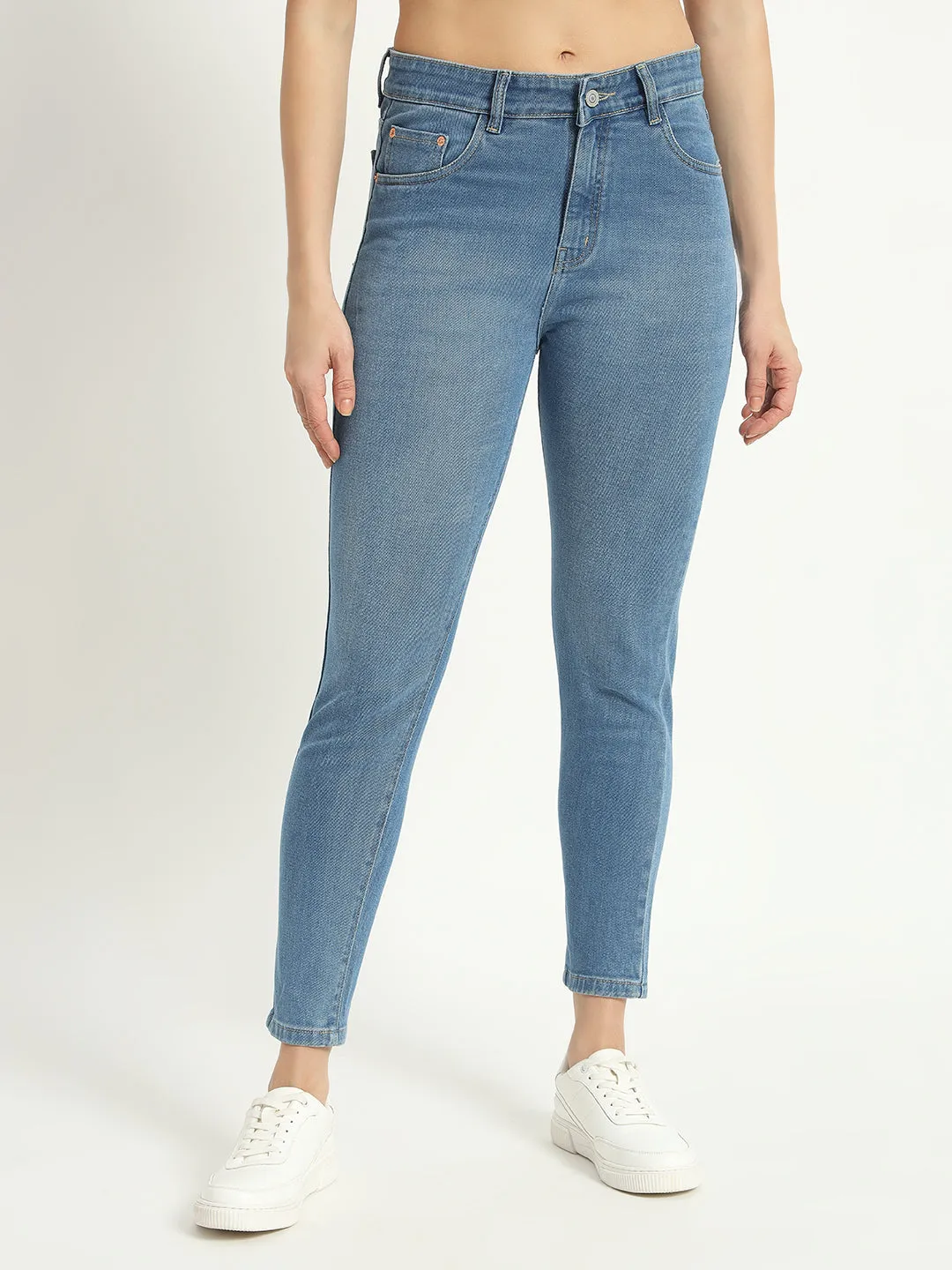 WOMEN BLUE SKINNY FIT STRETCHABLE JEANS