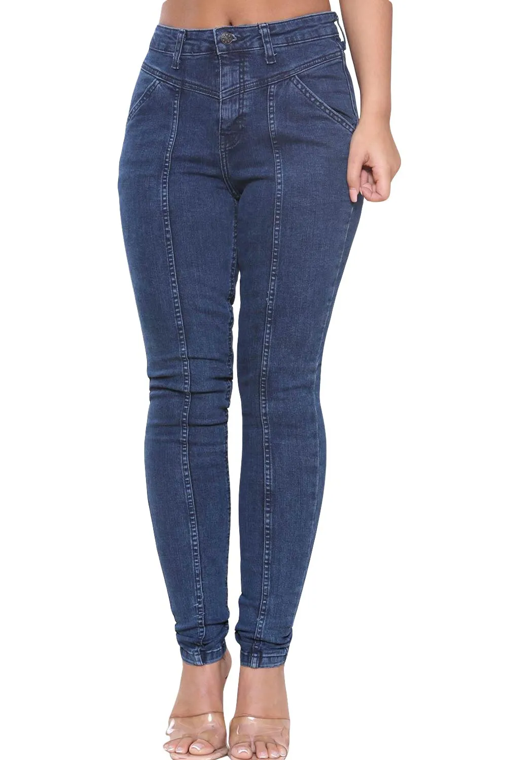 Womens Skinny Stretch Jeans - UK 8